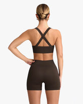 BO&TEE SUPER SCULPT SEAMLESS MINI SHORTS BROWN
